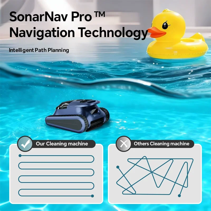 (Édition 2026) Seauto Crab Pro Nettoyeur de piscine robotisé sans fil, 45 000 Pa de puissance, escalade des parois,