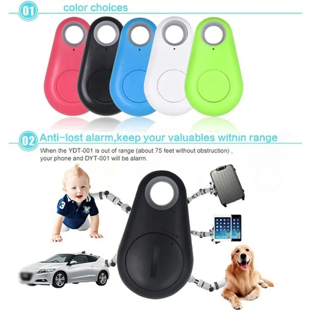 Mini mode chien intelligent animaux de compagnie Bluetooth 4.0 GPS Tracker Anti-perte alarme étiquette sans fil enfant