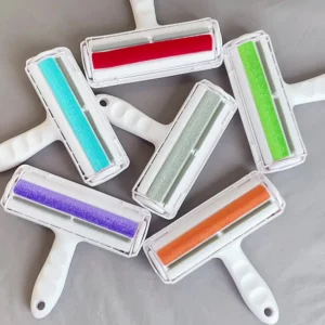 Rouleau anti-peluches autonettoyant, dépoussiérage, brosse pour enlever les poils d'animaux, 2 voies, pour enlever les