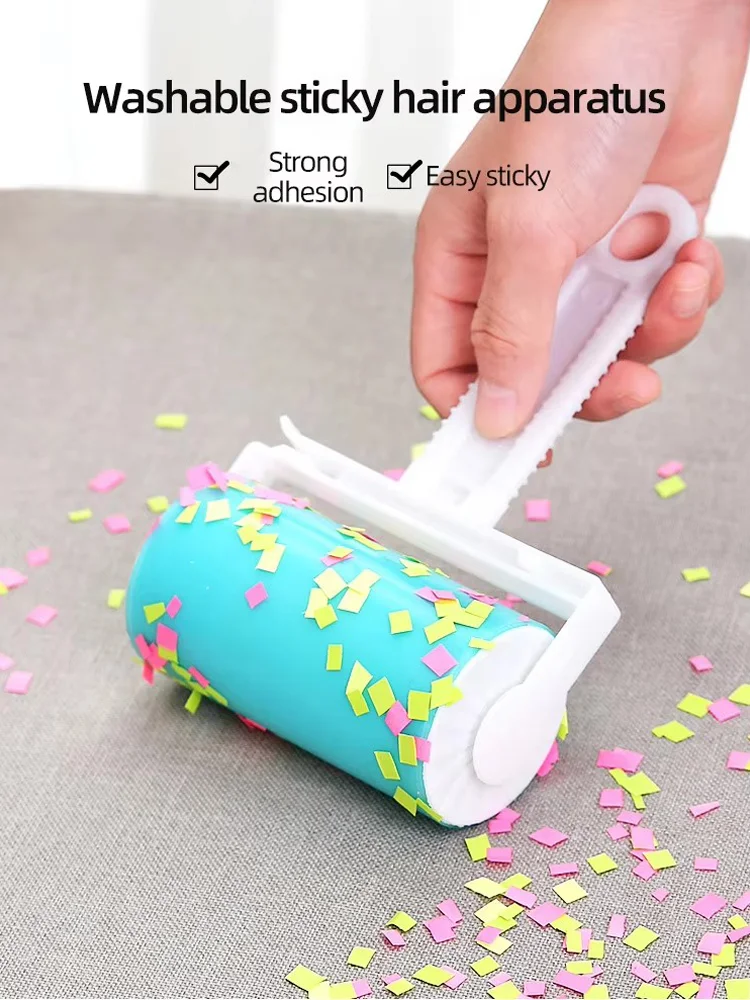 Rouleau anti-peluches réutilisable et lavable, auto-adhésif, pour vêtements, meubles, canapé, tapis, poils d'animaux,