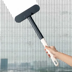 1 brosse multifonctionnelle à long manche pour fenêtres, brosse de nettoyage à double usage, humide et sèche, brosse