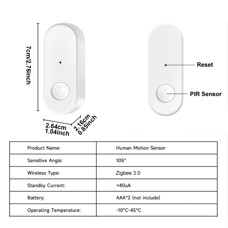 Capteur de mouvement Zigbee PIR, détecteur de mouvement infrarouge humain, alarme antivol pour la sécurité domestique,