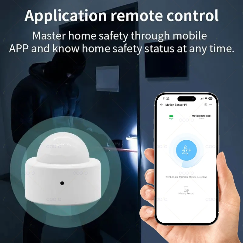 Ewelink Zigbee-Mini capteur de mouvement PIR, détecteur de mouvement humain, alarme de sécurité infrarouge, nous-mêmes