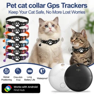 Traceur GPS pour animaux de compagnie à distance, étanche, suivi en temps réel, collier d'alerte de mouvement,