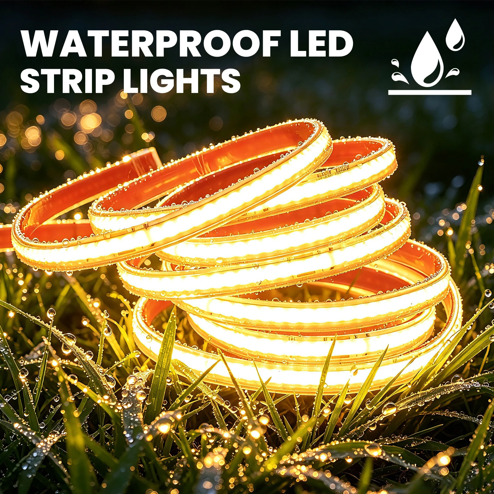 Bande lumineuse LED COB 220V, étanche, lumineuse, 240LED/M, rouge, blanc, jaune, rose, bleu glace, blanc chaud, ruban