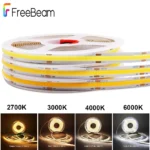 Bande Lumineuse LED COB Flexible, Dimmable, Décoration de Salle, Ruban, 5m, 10m, 12V, 24V, 2700K, 3000K, 4000K, 6000K,