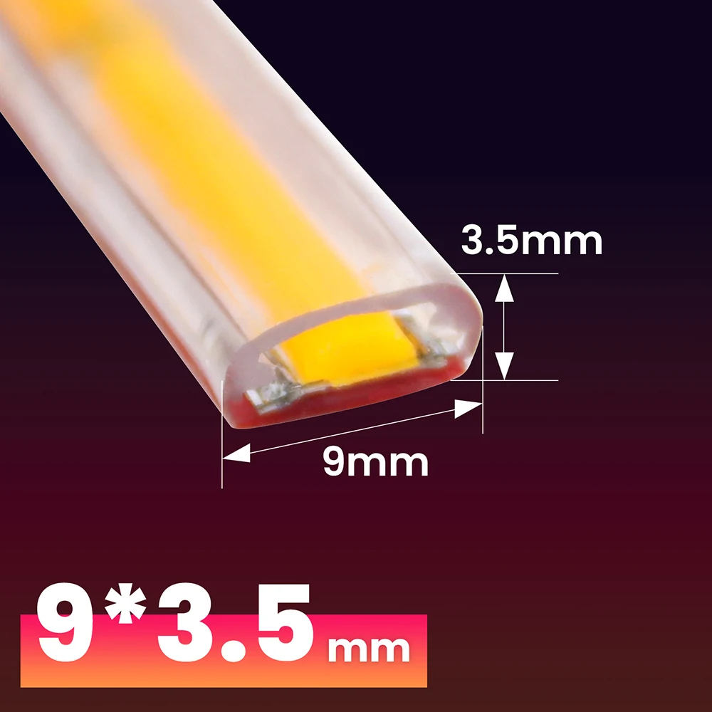 Bande lumineuse LED COB 220V, étanche, lumineuse, 240LED/M, rouge, blanc, jaune, rose, bleu glace, blanc chaud, ruban