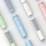 2-1 brosse réutilisable pour enlever les poils d'animaux, rouleau à peluches, autonettoyant, en fourrure de chien et de
