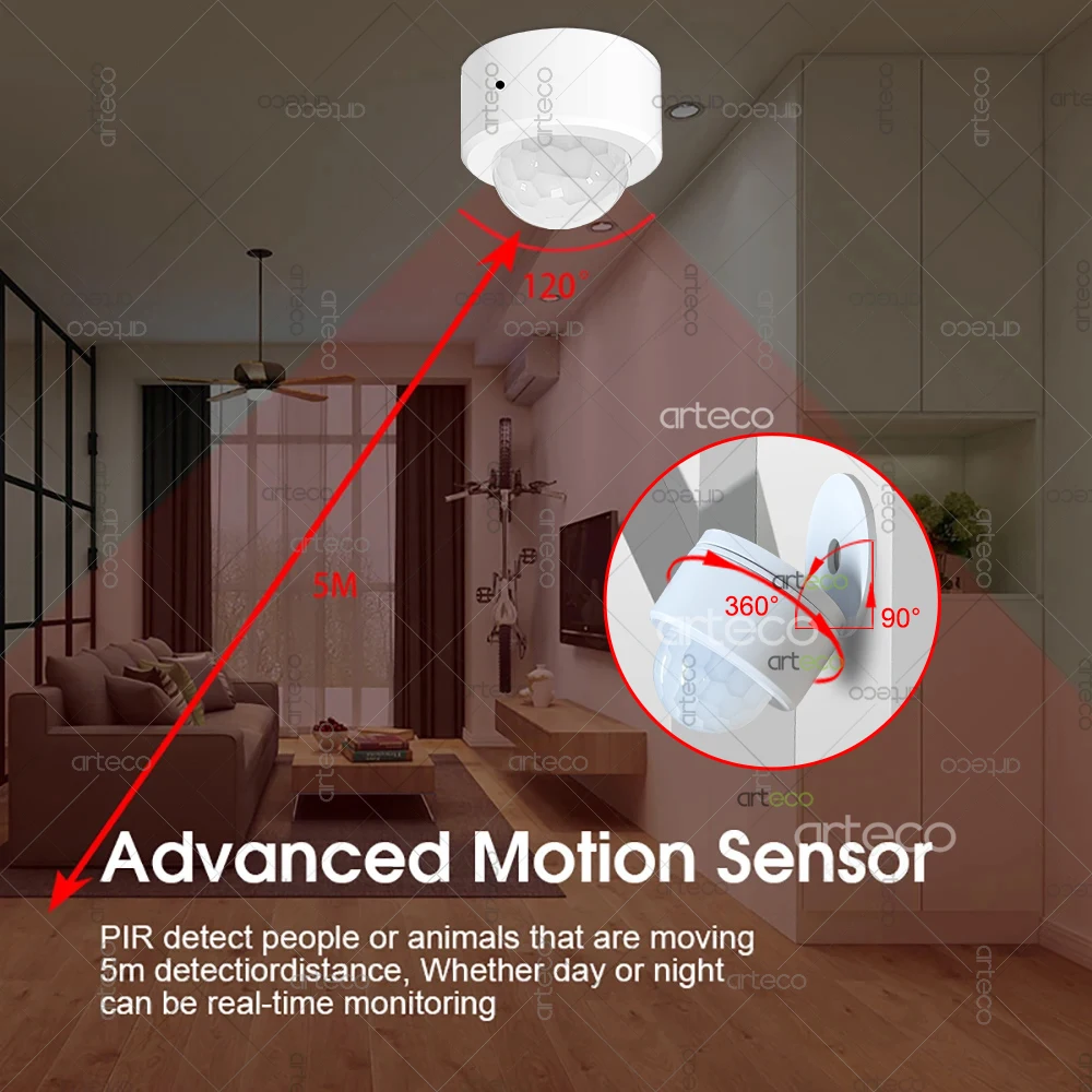 Zigbee Mini détecteur de mouvement PIR capteur PIR intelligent de corps humain capteur d'alarme antivol de sécurité