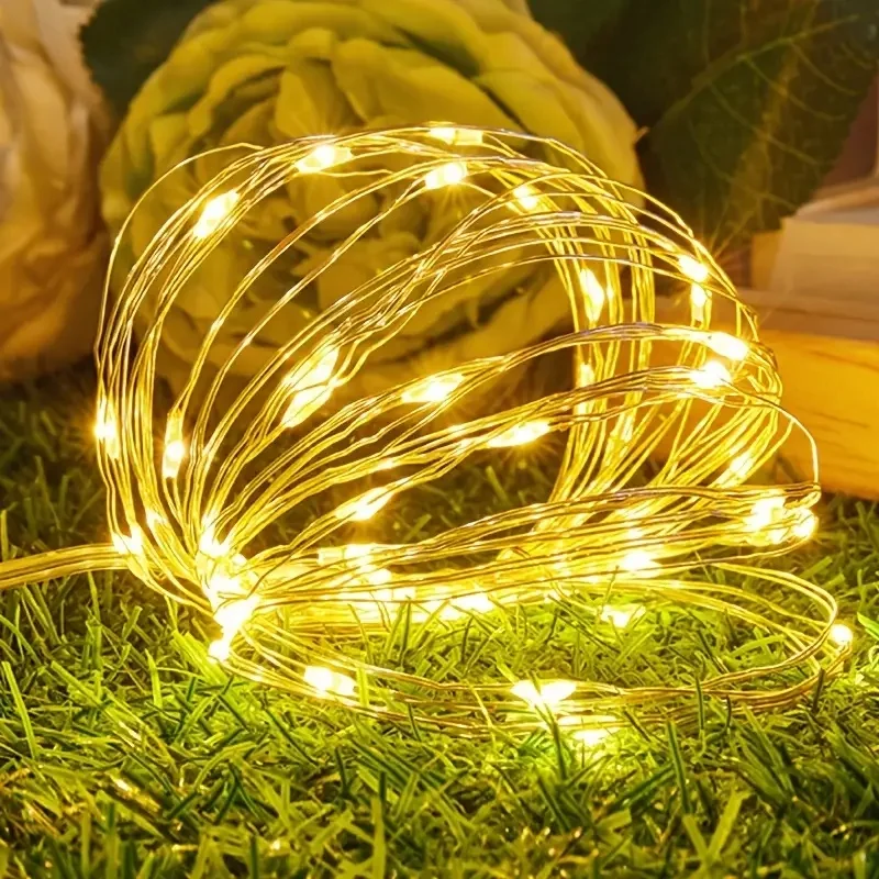 Guirlande lumineuse LED 1/2/3/5/10M, étanche, décoration de vacances, lumières féeriques, jardin extérieur, noël