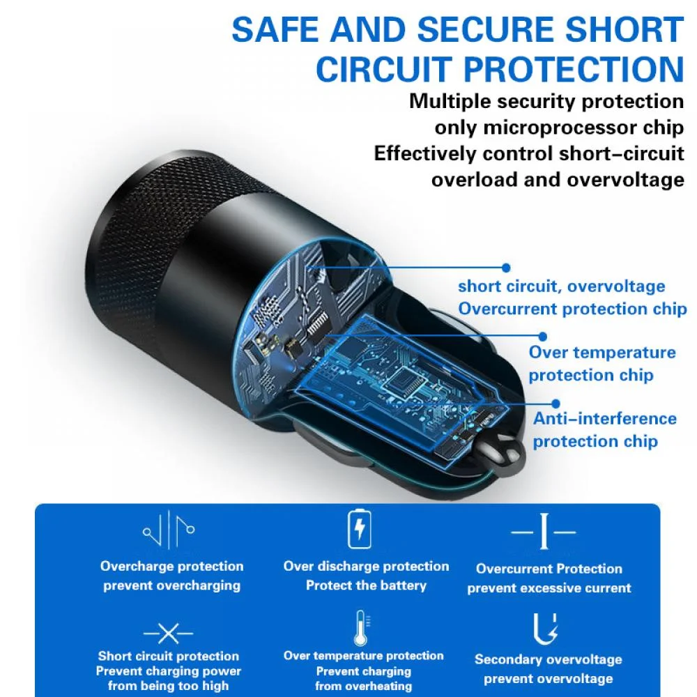Chargeur de voiture USB Type C, adaptateur de téléphone à charge rapide pour Xiaomi Huawei PD, adaptateur de téléphone,
