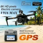 Drone original V916MAX GPS 8K HD avec retour automatique, double caméra 5G, télécommande avec écran, système