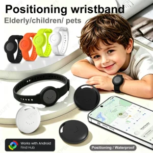 Bracelet de suivi intelligent Android pour iPhone, compatible avec l'application Google Find My, étanche, GPS, pour