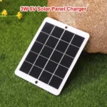 Chargeur solaire portable 3W 5V en polysilicium pour bricolage, générateur de batterie extérieur, batterie externe,