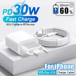 PD 30W Chargeur Rapide Pour iPhone 15 11 12 13 14 16 Pro Max Plus XR X XS Max Chargeur De Charge Rapide USB Type C