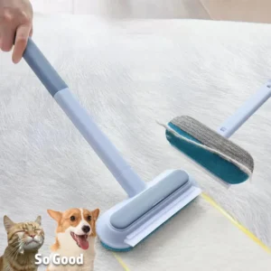 Brosse d'épilation pour animaux de compagnie, brosse de nettoyage des poils de chien avec raclette, outil de nettoyage