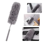 Passe-Poussière Électrostatique Microfibre Brosse Telescopique Flexible Acier Inoxydable Maison Voiture Fenêtre Plafond
