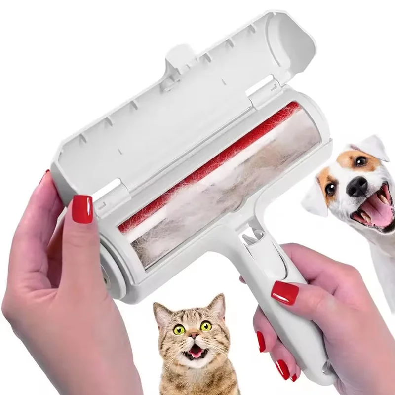 Rouleau d'épilation pour animaux de compagnie, dissolvant de fourrure pour chiens et chats avec Base autonettoyante,