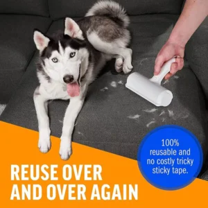 Rouleau dépoussiérant pour poils d'animaux, auto-nettoyant, pour chiens et chats, utilisation à une main