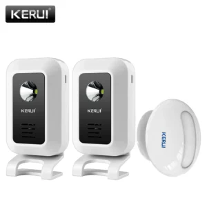 KERUI M7-Capteur de mouvement de bienvenue sans fil, alarme de sécurité, sonnette de porte, veilleuse LED, maison