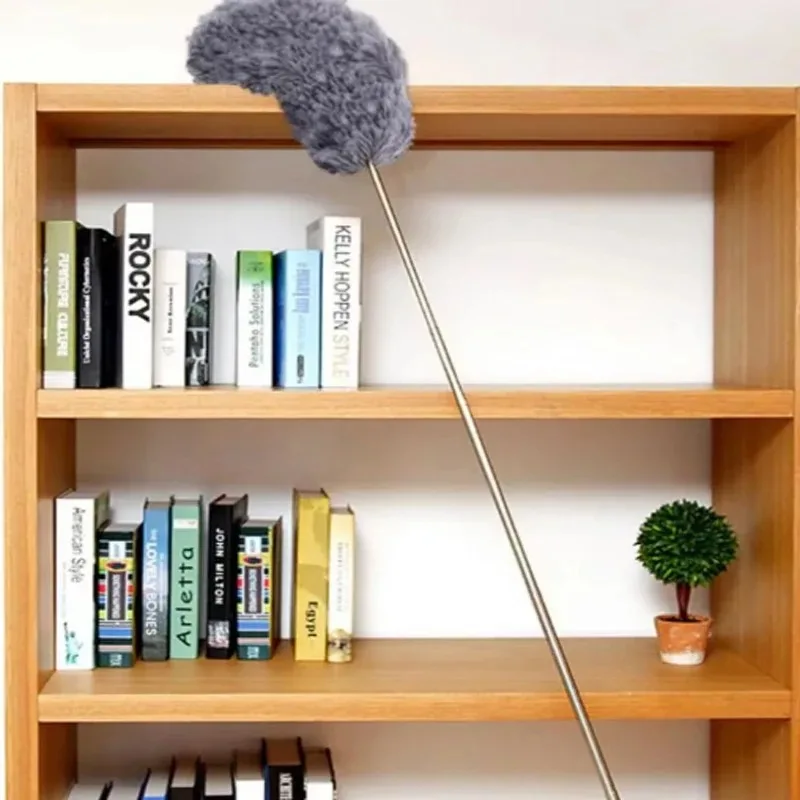 Passe-Poussière Électrostatique Microfibre Brosse Telescopique Flexible Acier Inoxydable Maison Voiture Fenêtre Plafond