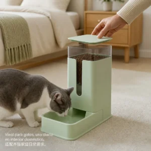 Distributeur automatique d'aliments et d'eau pour animaux de compagnie de 3,5 L, distributeur en plastique PP à