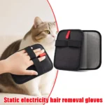 Brosse de toilettage pour chat et chien, gants électrostatiques réutilisables pour enlever les poils d'animaux, pour