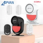 Détecteur de mouvement CPVAN pour la sécurité domestique, alarme anti-cambriolage sans fil 433 MHz, capteur de