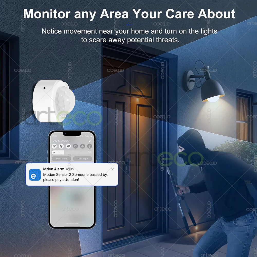 Zigbee Mini détecteur de mouvement PIR capteur PIR intelligent de corps humain capteur d'alarme antivol de sécurité
