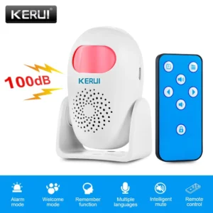 KERbiomM120-Détecteur de Mouvement Intelligent PIR Infrarouge Antivol, Sonnette de Bienvenue Tendance pour Garage,