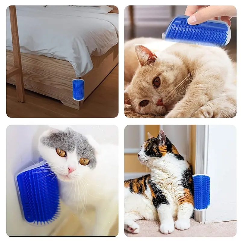 Brosse de Massage pour chat, grattage d'angle, épilation, beauté propre, peigne à gratter amovible pour chaton