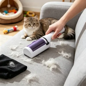 Brosse anti-poussière électrostatique réutilisable, éliminateur de poils d'animaux et de poussière pour vêtements,