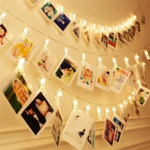 3m 20 LED Photo Clip fée chaîne lumières porte-carte guirlande lampe pour noël fête de mariage fée lumières décorations