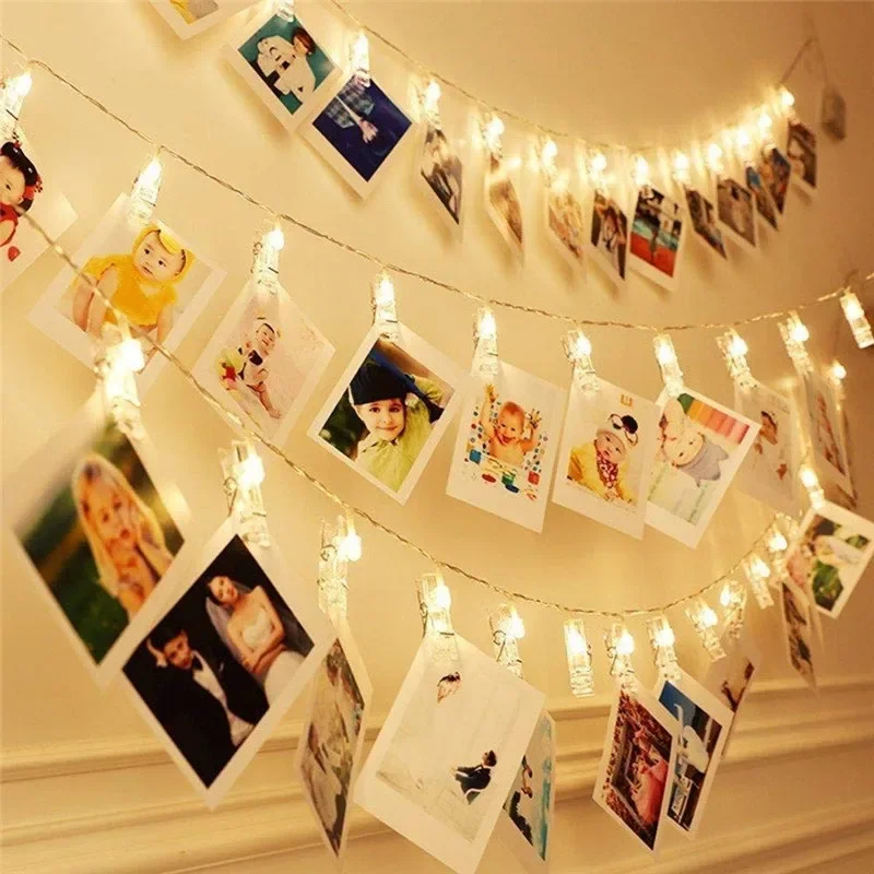 3m 20 LED Photo Clip fée chaîne lumières porte-carte guirlande lampe pour noël fête de mariage fée lumières décorations