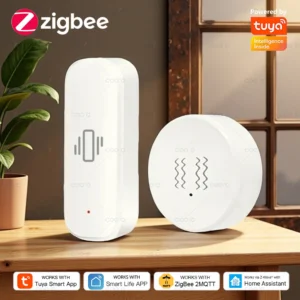 Capteur de vibrations Tuya Zigbee, détection d'inclinaison de l'axe XYZ, alarme de choc de mouvement en temps réel pour