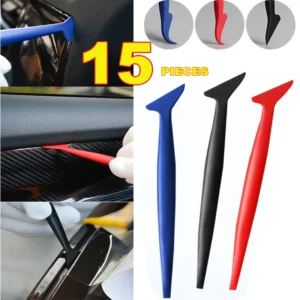 Micro raclette de voiture courbes fente ensemble d'outils de teinte autocollants de voiture envelopper outils en vinyle