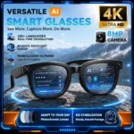 Lunettes intelligentes IA avec caméra 800MP, enregistrement vidéo, reconnaissance photo IA, lunettes de soleil avec