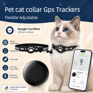 Collier réglable pour animaux de compagnie avec traceur GPS, kit de localisation Google Find My Android Finder,