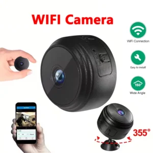 Mini Caméra A9 HD avec Vision Nocturne Infrarouge, Dispositif de Sécurité Domestique Sans Fil, Wifi, pour dehors en