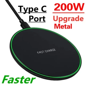 Chargeur sans fil 100W compatible avec iPhone 15/14 Plus, 14 Pro, 14 Pro Max, 13/13 Mini, SE 2022, 12, 11, X, 8,Samsung