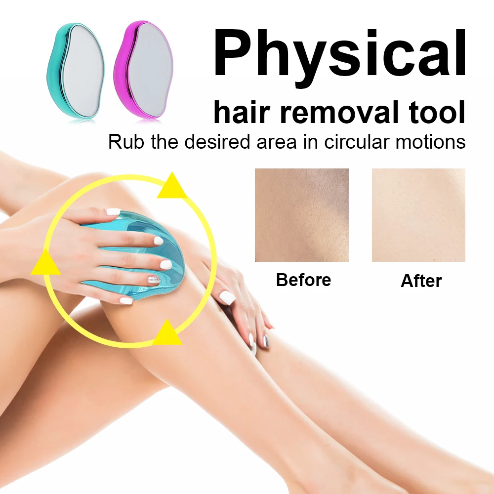 Épilation Physique Épilateurs Cristal Gomme À Cheveux Sûr Facile Nettoyage Réutilisable Corps Lisse Beauté Épilation