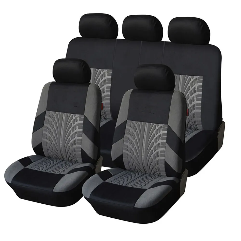 Ensemble complet de housses de siège de voiture, avant, fendu, arrière, banc, gril universel, SUV, berline, van,