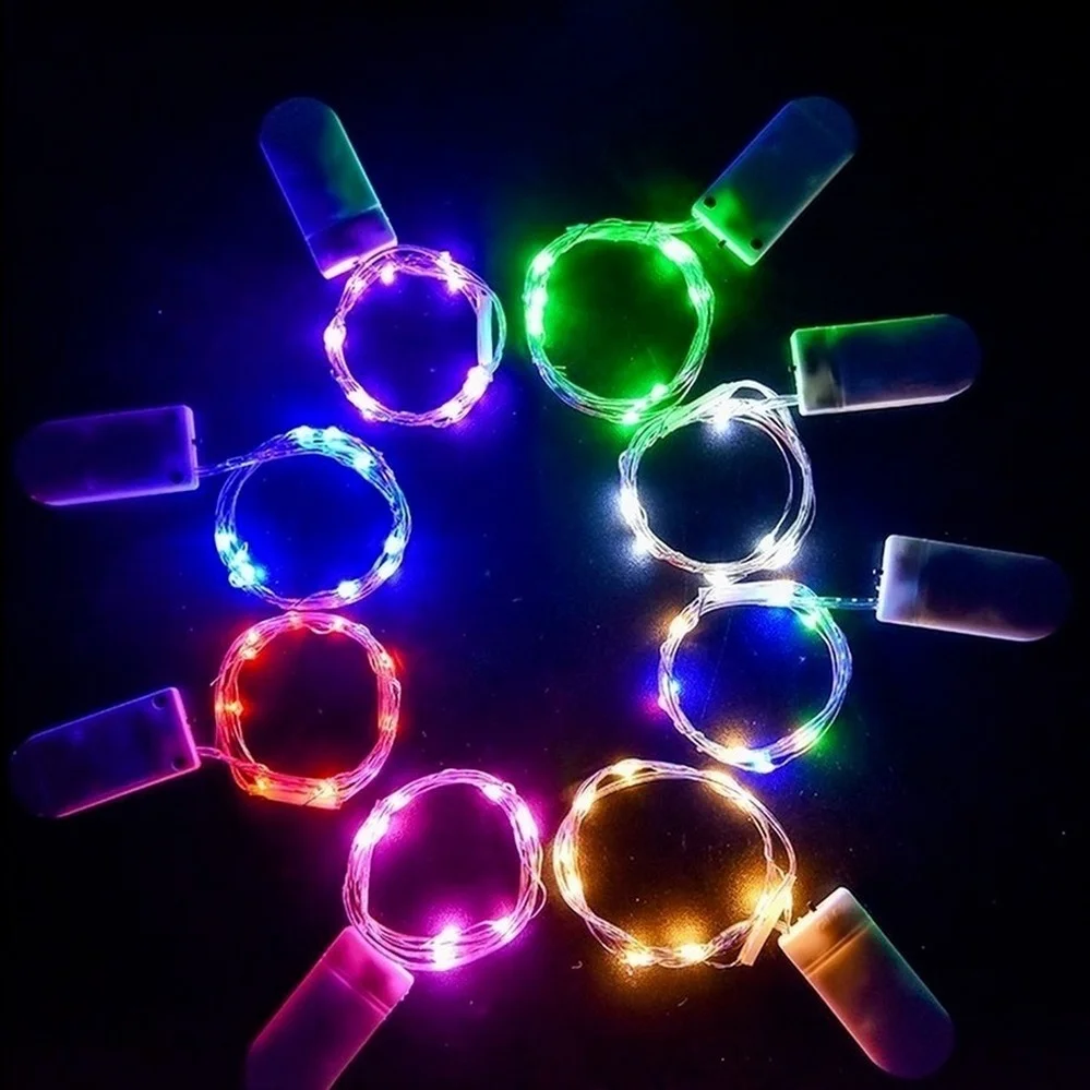 Guirlande lumineuse LED en fil de cuivre, 10 pièces, 6 pièces, guirlande lumineuse féerique de vacances, décor d'arbre