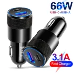 Chargeur de voiture USB Type C, adaptateur de téléphone à charge rapide pour Xiaomi Huawei PD, adaptateur de téléphone,