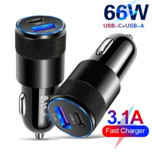 Chargeur de voiture USB Type C, adaptateur de téléphone à charge rapide pour Xiaomi Huawei PD, adaptateur de téléphone,