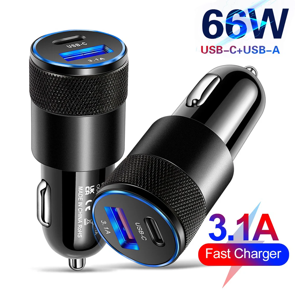 Chargeur de voiture USB Type C, adaptateur de téléphone à charge rapide pour Xiaomi Huawei PD, adaptateur de téléphone,