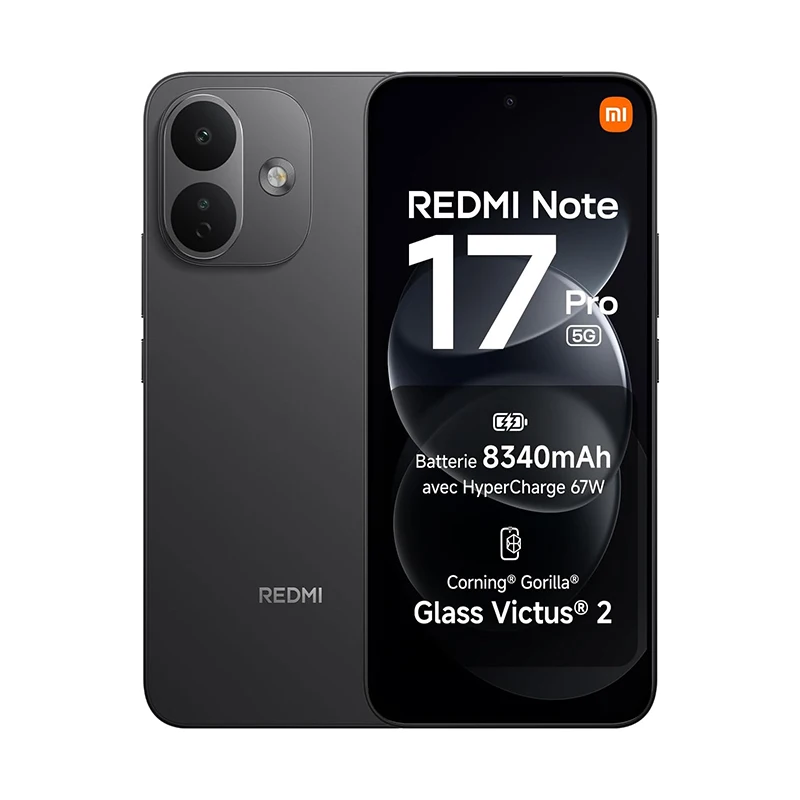 Smartphone Xiaomi Redmi Note 17 Pro 5G, processeur Snapdragon 6s Gen 4, écran AMOLED CrystalRes de 6,83 pouces à 120