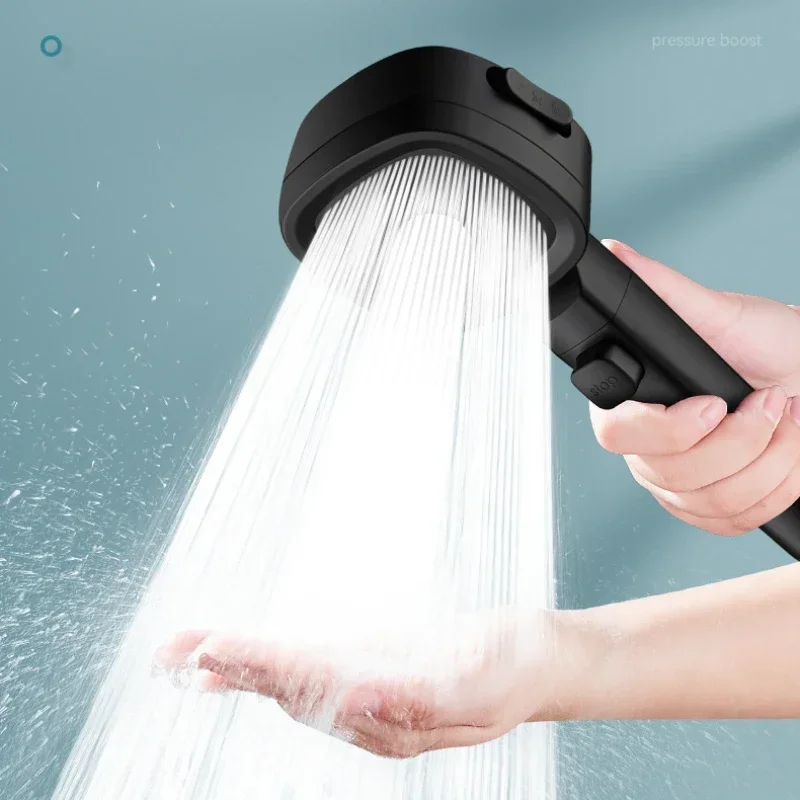 Pommeau de Douche à Haute Pression, T-shirts d'Eau, 3 Modes, Réglable, Arrêt à une Touche, Pulvérisateur de Énergie,