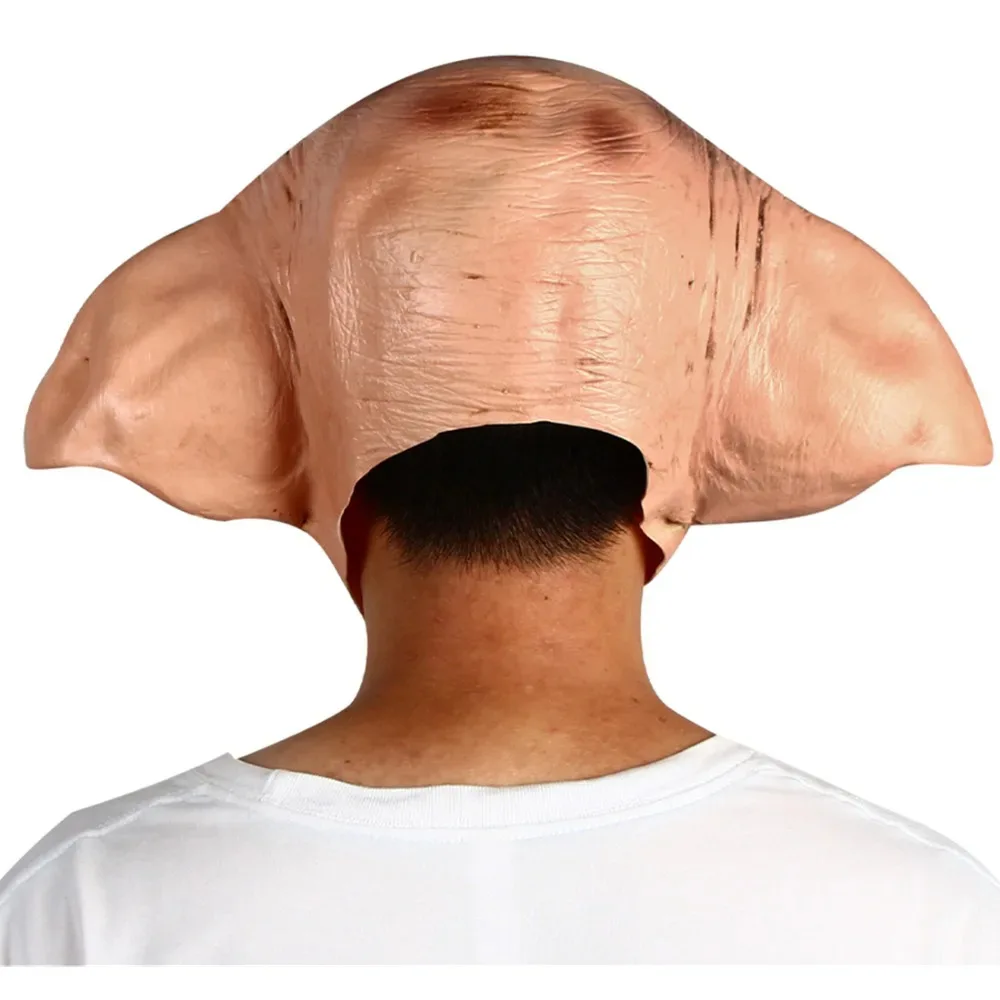Masque intégral en latex d'elfe, drôle et mignon, accessoire de déguisement pour Halloween, cosplay, mascarade, fête,