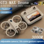 NOUVEAU Drone RC GT3 Mini 8K HD avec Double Caméra, WIFI 5G, Hélicoptère de Photographie FPV, Quadricoptère Pliable à